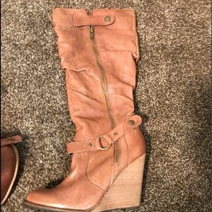 Size 8m bakers brown leather boots